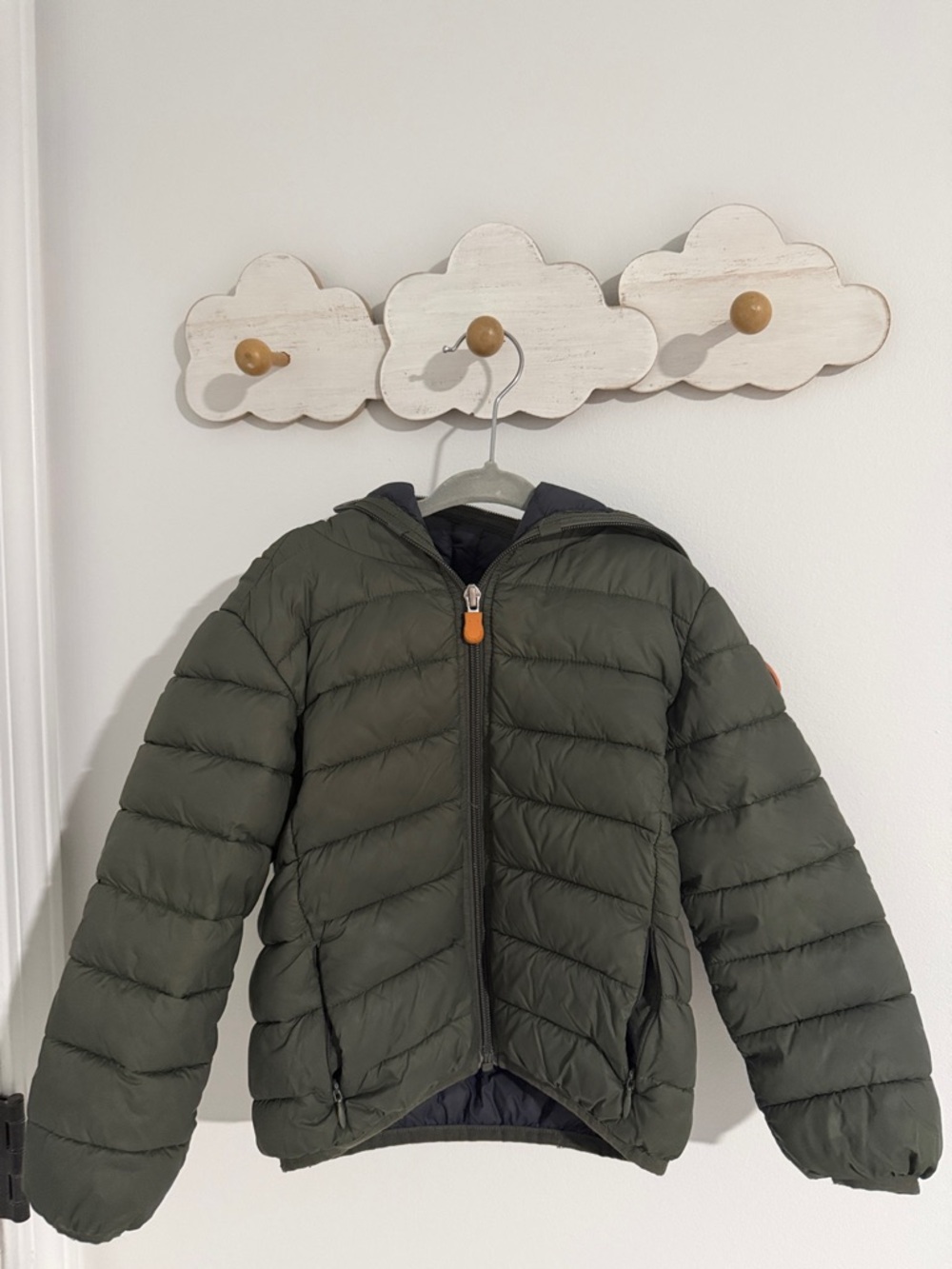 SAVE THE DUCK Navy Blue Quilted Puffer Jacket